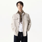 Mens Shirt Jacket Retro Fashion